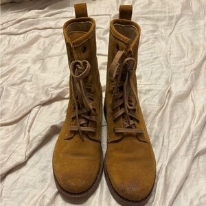 Frye Veronica Combat Boots in Suede